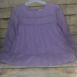 Cat & Jack Girls Purple Long Sleeve Blouse